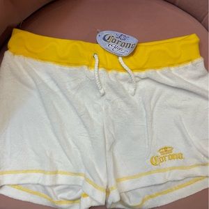 NWT Vintage 5th Sun Graphics Corona Style Towel Shorts Tie Up size Large